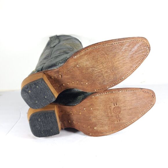 CORRAL Circle G Women’s US6,5M Gray Leather Crackle Distressed Western Boots - Picture 12 of 16